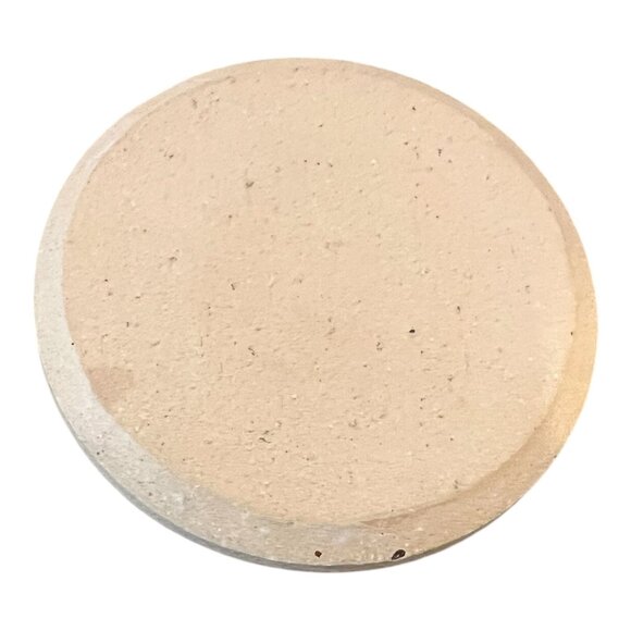 1985 Handmade Beige Stoneware Pottery Jar, Lid & Blue Floral Design Signed 7" - Picture 7 of 9